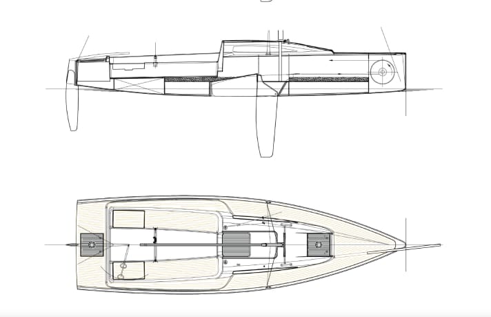   JK28. Das 225 Kilogramm schwere Ballastschwert wird über einen Schotzug aufgeholt. Dafür ist im Bug ein Magic-Wheel eingebaut