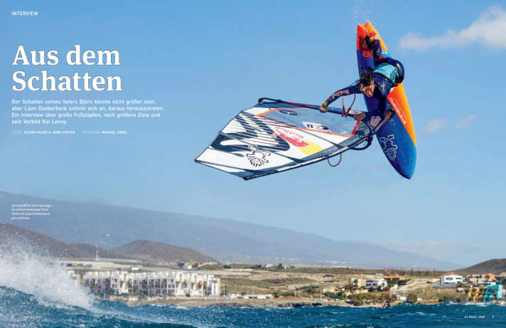 High-flyer Liam Dunkerbeck in a surf magazine interview