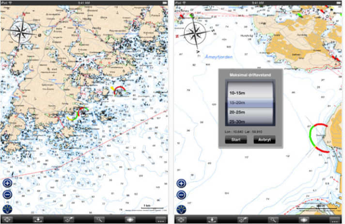   Screenshots of the new app