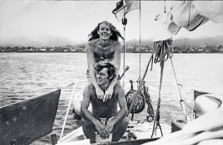 Wilfried and Astrid Erdmann on their honeymoon around the world