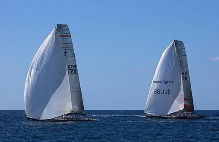   Seltenes Bild. Alinghi liegt gegen K-Challenge zurück und verliert das erste Match in diesem Jahr