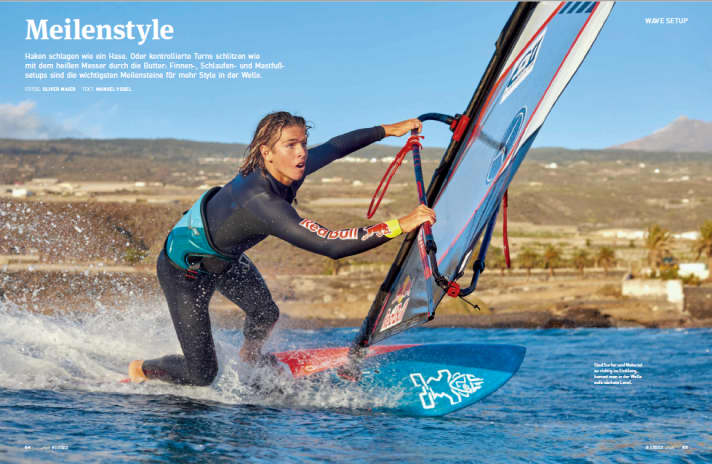 How to tune your wave board and wave sail and extend the range of use. Find all the tips in the new surf magazine.