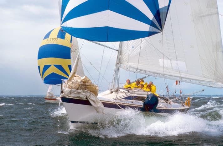 "Positron": Three-quarter tonne world champion 1984 with Kalle Dehler at the tiller