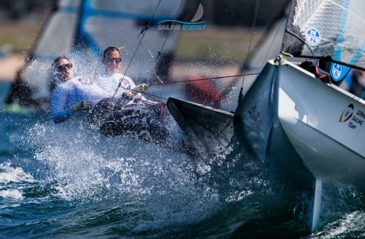   Impressionante studio da parte delle campionesse europee Tina Lutz e Susann Beucke nelle difficili condizioni dell'ultimo giorno