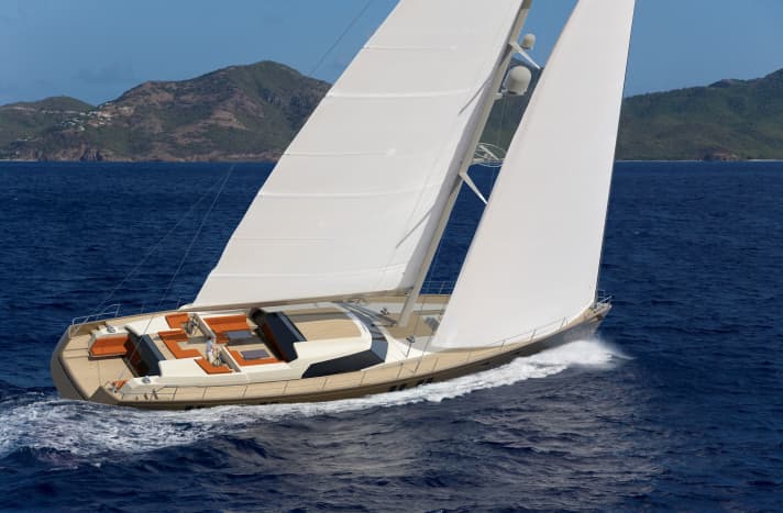 Jongert 3200P: Die 32 Meter lange Alu-Slup ist das jüngste Modell aus der neuen Performance-Linie. Die Linien zeichnete Doug Peterson, das Styling übernahm Rhoades Young. | g.