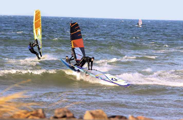 Even when the wind is strong, the waves in Heiligenhafen remain gentle.
