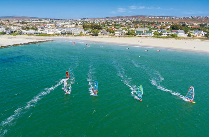 Langebaan in South Africa, for many years the main spot for the surf test