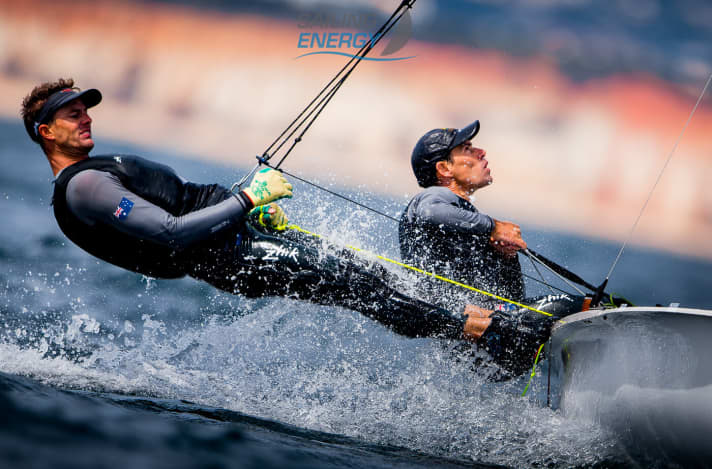   Olympic and world champions: Australians Mathew Belcher and Will Ryan were initially in fourth place after three races on Sunday evening