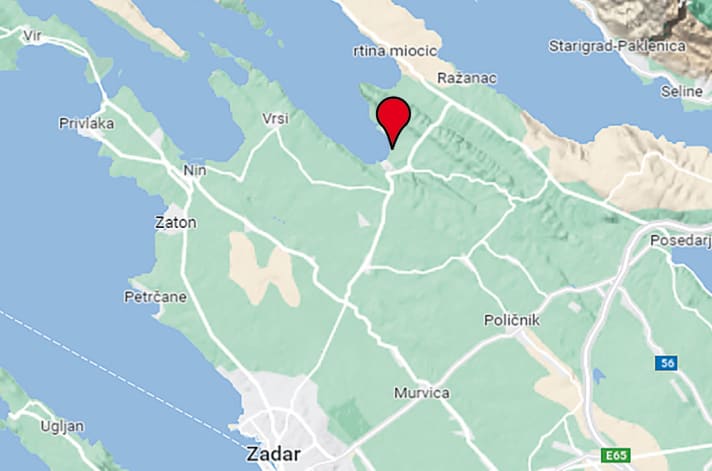 Aufsteigerspot Ljubac in der Nähe von Zadar