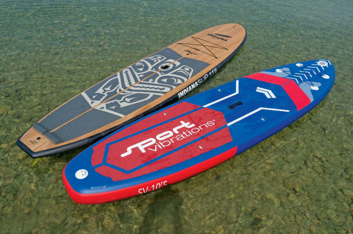 Hardboard (oben) gegen Inflatable
