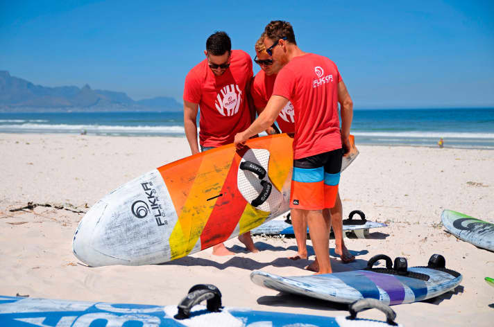 The Flikka crew has also often been seen on the beaches around Cape Town for photo shoots, tests and exchanges with the team riders.