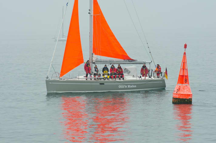   Before the start, the storm sails were checked by setting them