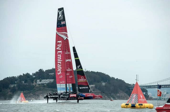   Finishing at full throttle. There are no real opponents for the Kiwis in this Luis Vuitton Cup so far