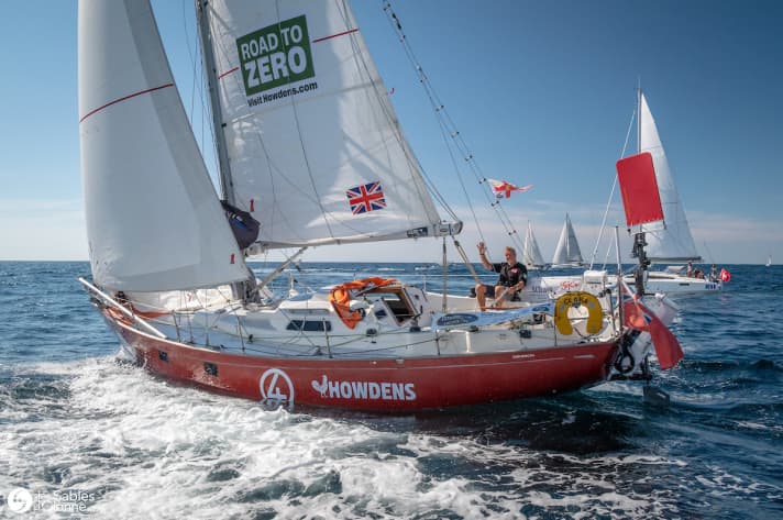  Simon Curwen alla partenza sul suo Biscay 36 "Clara"
