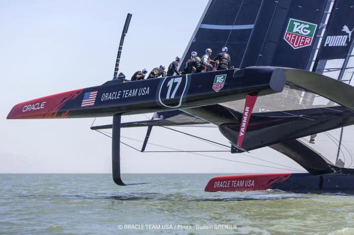   Oracle says the rudder flaps are only adjustable below five knots boat speed because this requires tilting the rudder stock