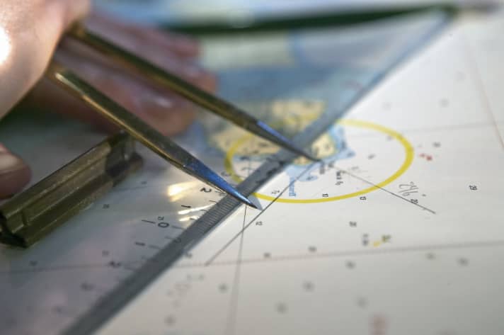   Difficult for many candidates: working with a nautical chart, compass and course triangle