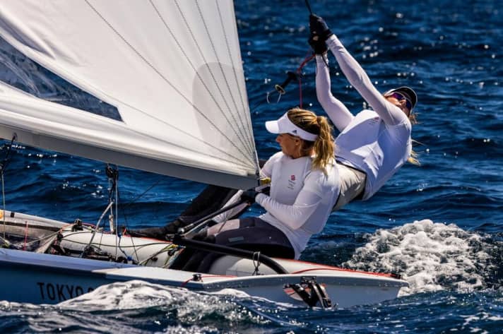   Olympic champion Hannah Mills is once again fighting for a medal as the 470 coxswain for Great Britain and is carrying the British flag into the Olympic Stadium today