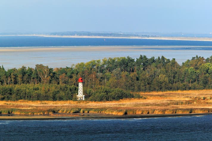   Blick von Barhöft über die Inselbock bis nach Hiddensee.