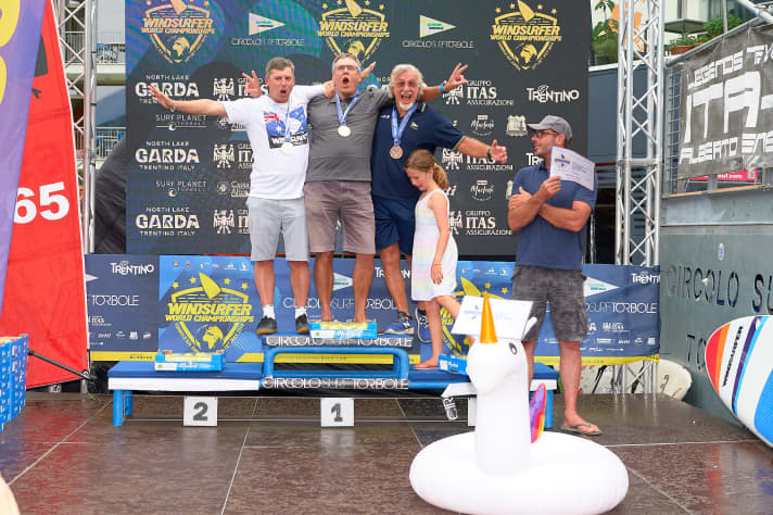 Dirk Meyer (centre) - successful at the World Championships