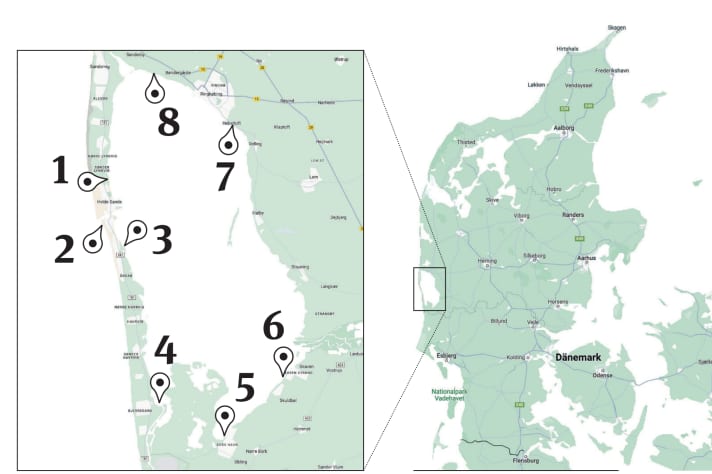 The region around Ringkøbing Fjord is not only a popular holiday destination for windsurfers. Even though a lot has been built in recent years, especially in the northern part, in Søndervig, it is easy to escape the hustle and bustle and there is plenty of space on the water at the spots.