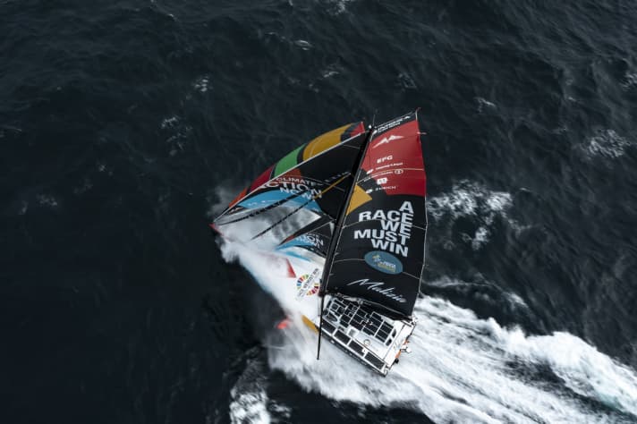 In modalità racing, ma ancora in fase di sviluppo: il nuovo Imoca "Malizia - Seaexplorer" di Boris Herrmann