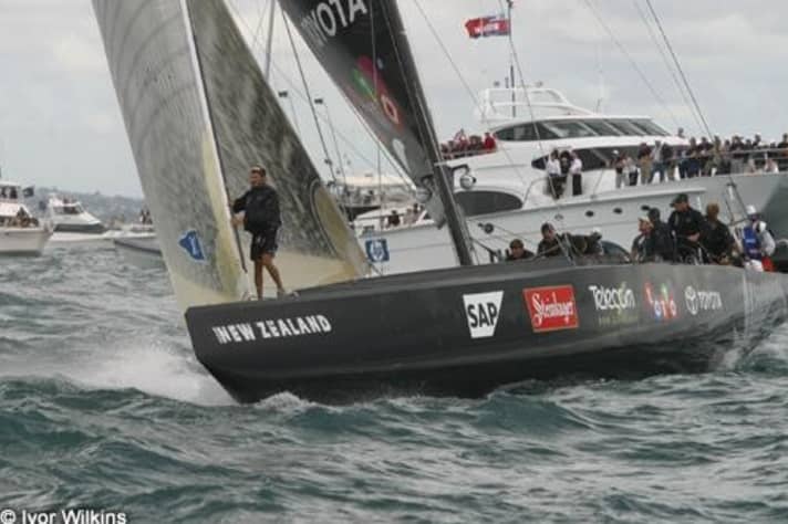   Team New Zealand before the start
