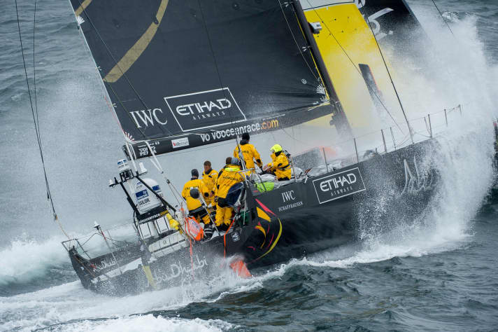   Die Letzten werden die Ersten sein: Abu Dhabi (Bild) war das schwächste neue Boot. Es wurde von Farr konstruiert, also jener Firma, die die neue Einheitsklasse fürs Volvo Ocean Race entwarf.
