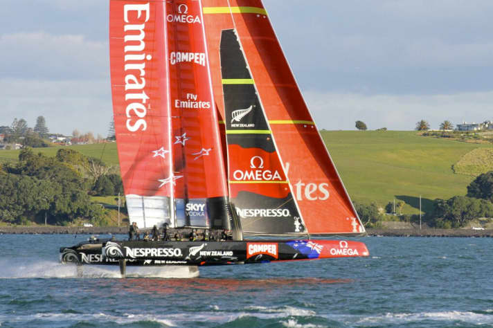   Team New Zealand sur ailes