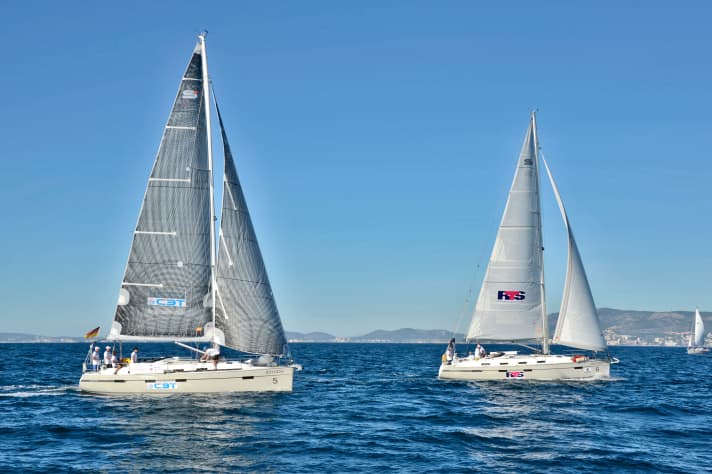   The plus: sailing side by side on identical boats