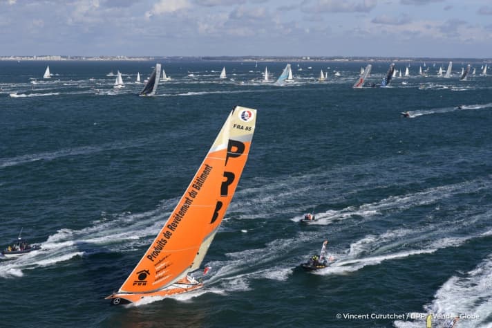   Il tient bien la route avec les foilers : Vincent Rious "PRB