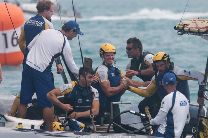   Gioia a bordo del "Magic Blue"