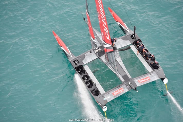   Schön schnell, vor allem am Wind: Neuseelands Cup-Stolz "Aotearoa"