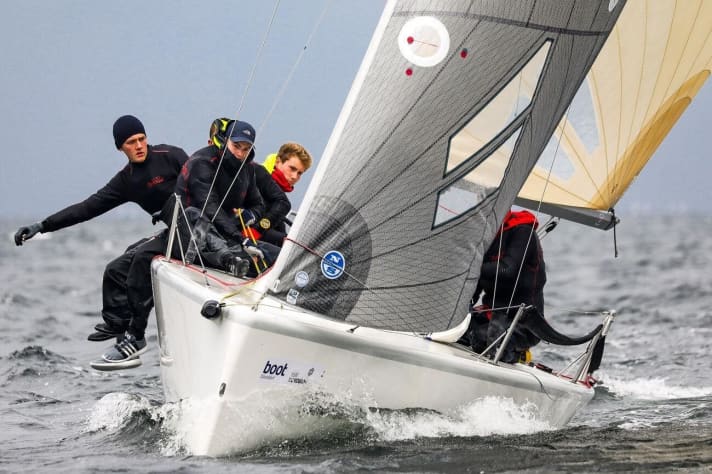   Kieler Woche 2017: Burke at the helm of the Melges 24 "Laika"