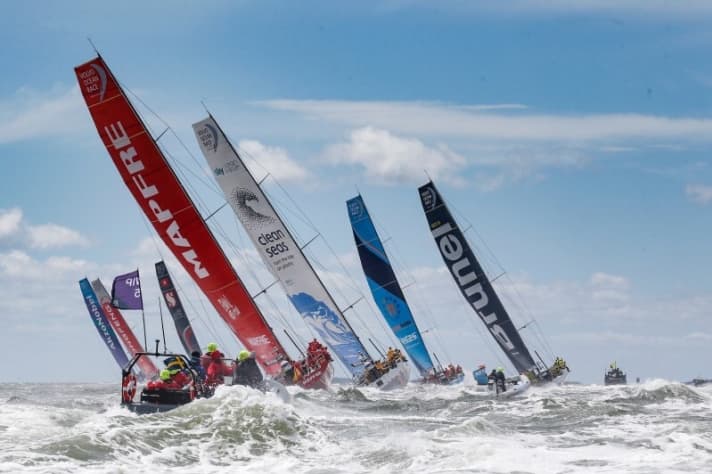   An impression from the last Ocean Race won by Charles Caudrelier and his Dongfeng Race Team