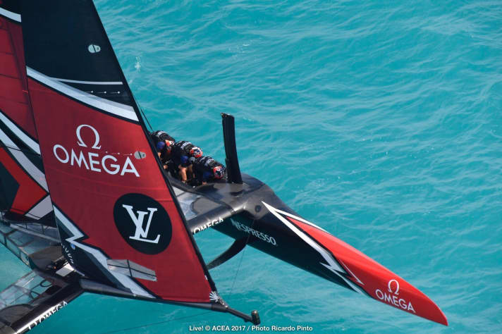   Velocemente verso la vittoria: i Kiwi potrebbero conquistare la qualificazione e il relativo punto bonus per la 35esima America's Cup se sabato battessero i campioni in carica