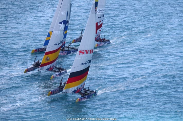   SVB Team Germany ha avuto molti momenti positivi nella seconda Red Bull Youth America's Cup, ma non è stato in grado di convertire le proprie prestazioni in un piazzamento di rilievo.