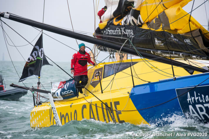   Arnaud Boissières at the finish line