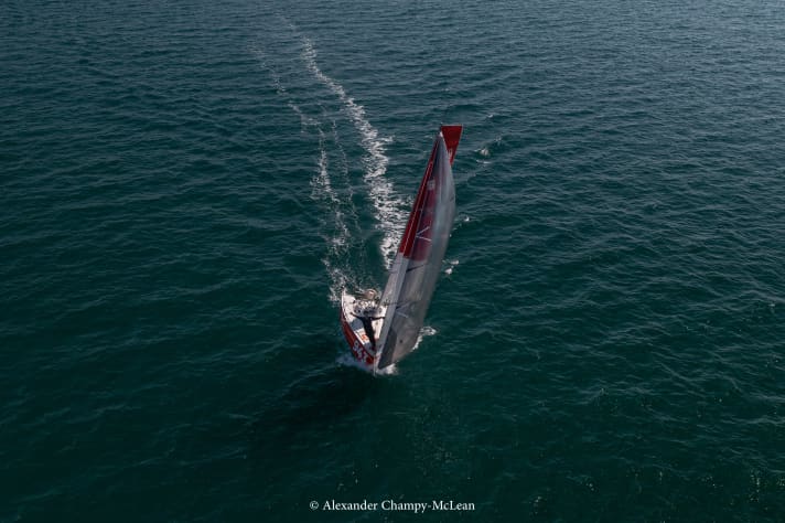   Burke's journeyman's test: the young professional underwent his basic training for a career as an offshore sailor on the "Vorpommern" in a mini-transat