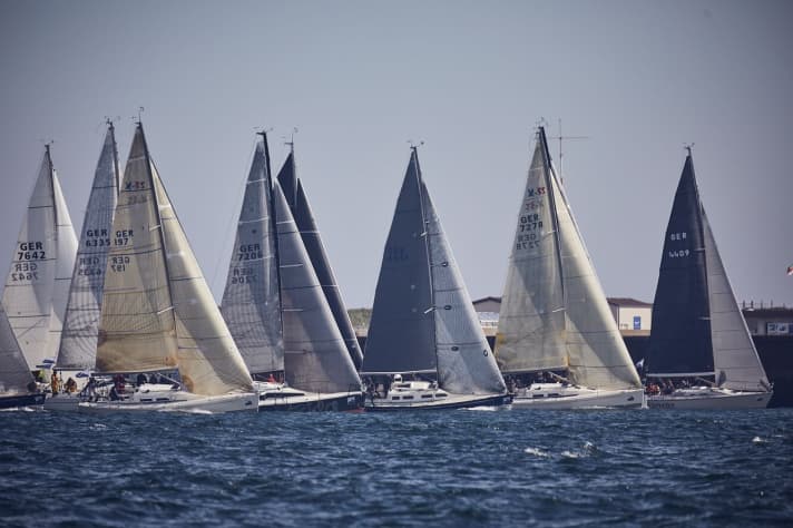 Une régate bien remplie au large de Helgoland