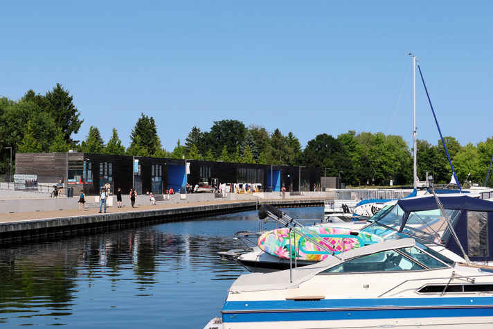 Il moderno porto della città di Senftenberg sarà in futuro la porta d'accesso alla catena di laghi.