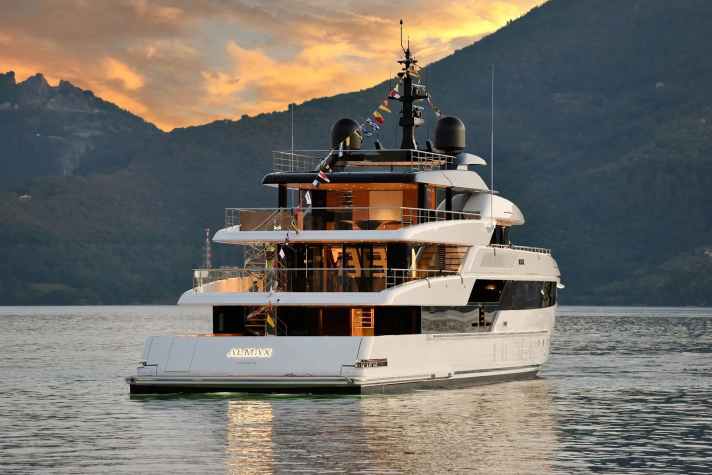 There is room for ten overnight guests on the superyacht.
