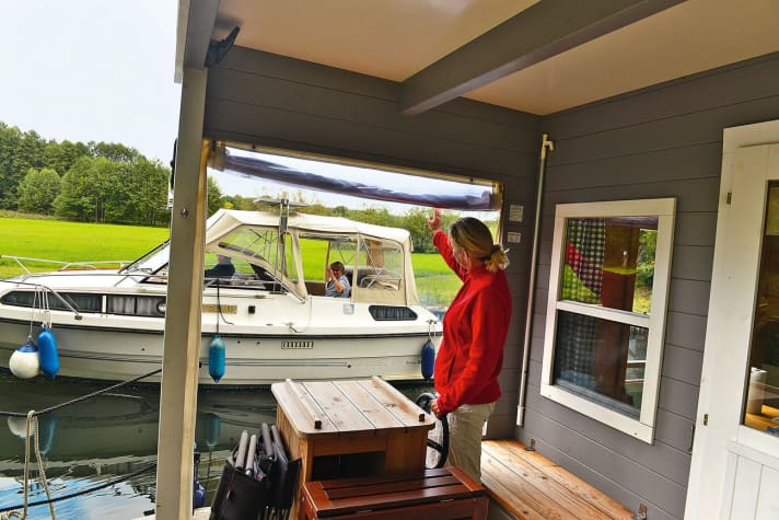  Dahme-Wasserstraße und Starkower Gewässer mit dem Bungalow-Boot