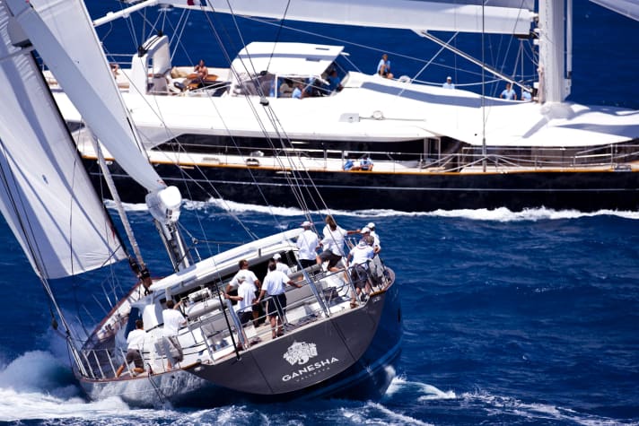 Regatta-Action vor St. Barths. | s.