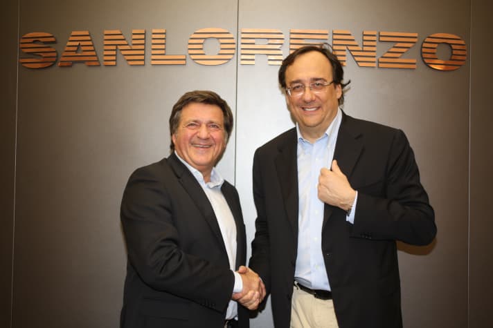 Shake Hands: Der neue Sanlorenzo-CEO Fulvio Dodich (links) und Werft-Chef Massimo Perotti. | i.