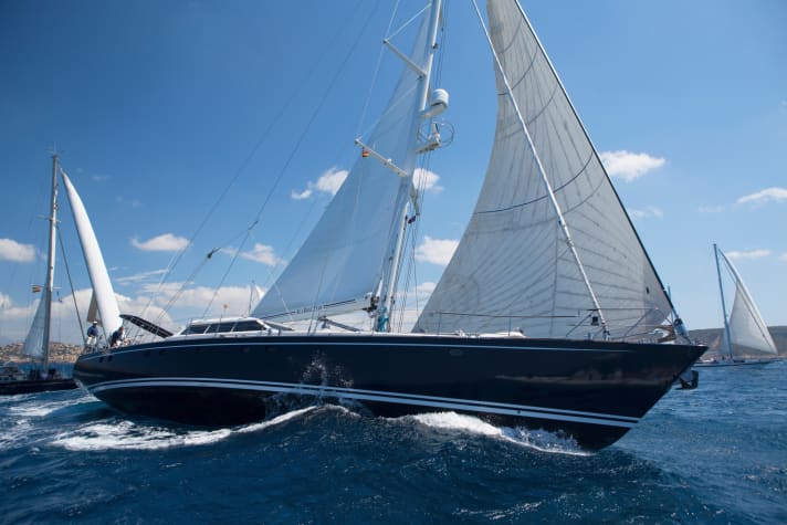 Jongert 2700M "Sea Rose Star" at the cross in fantastic sailing conditions off the south coast of Mallorca. | s.