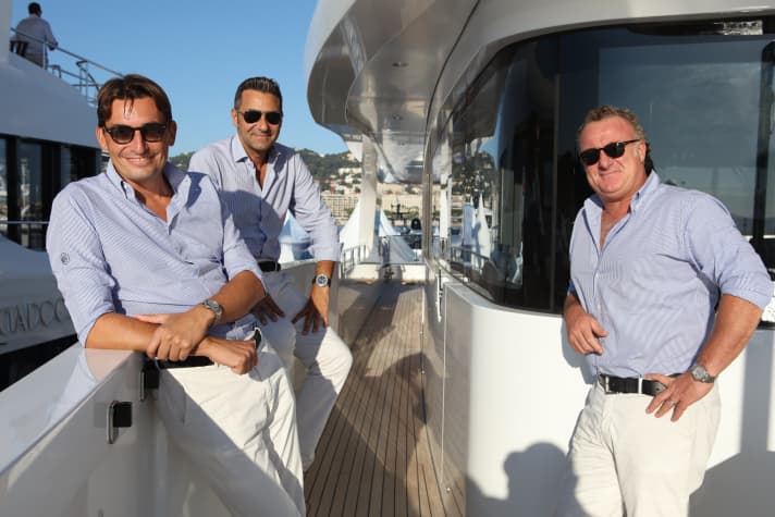 Satisfied: CdM management Bruno Piantini, Ennio Cecchini and Vasco Buonpensiere. | e.