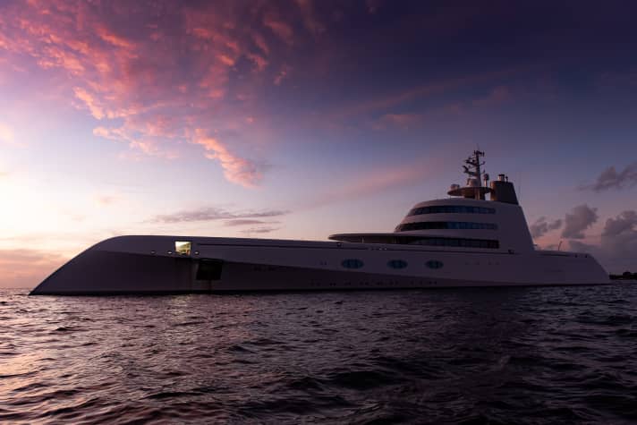 Protected location: The Maldives, with its almost 1,200 islands, has been increasingly visited by mega yachts since autumn 2020. The striking 119-metre-long "A" also headed for the archipelago. | n.
