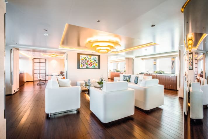 Design and final result: The interior of the world's sixth largest sailing yacht "Aquijo" was created in close collaboration with the owner's wife. | n.