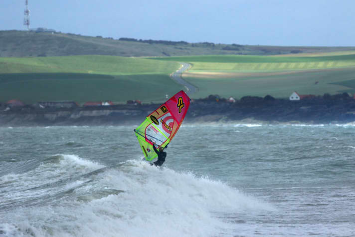 Wissant is the most famous wave spot on the Cote d`Opale