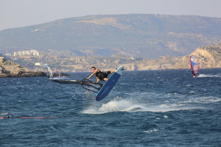 Meiky has been working and training in Devils Bay on Karpathos all summer long. The rest of the year he can be found on the lake.